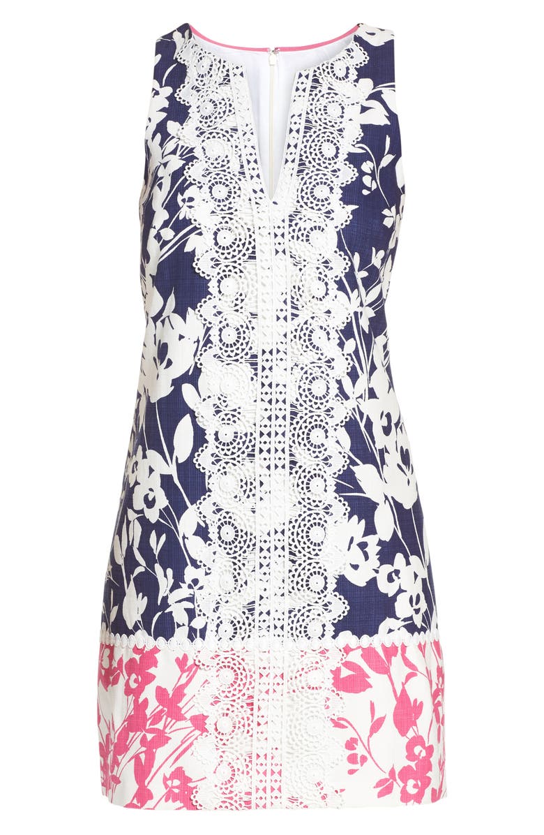 Eliza J Stretch Cotton A-Line Dress, Alternate, color,