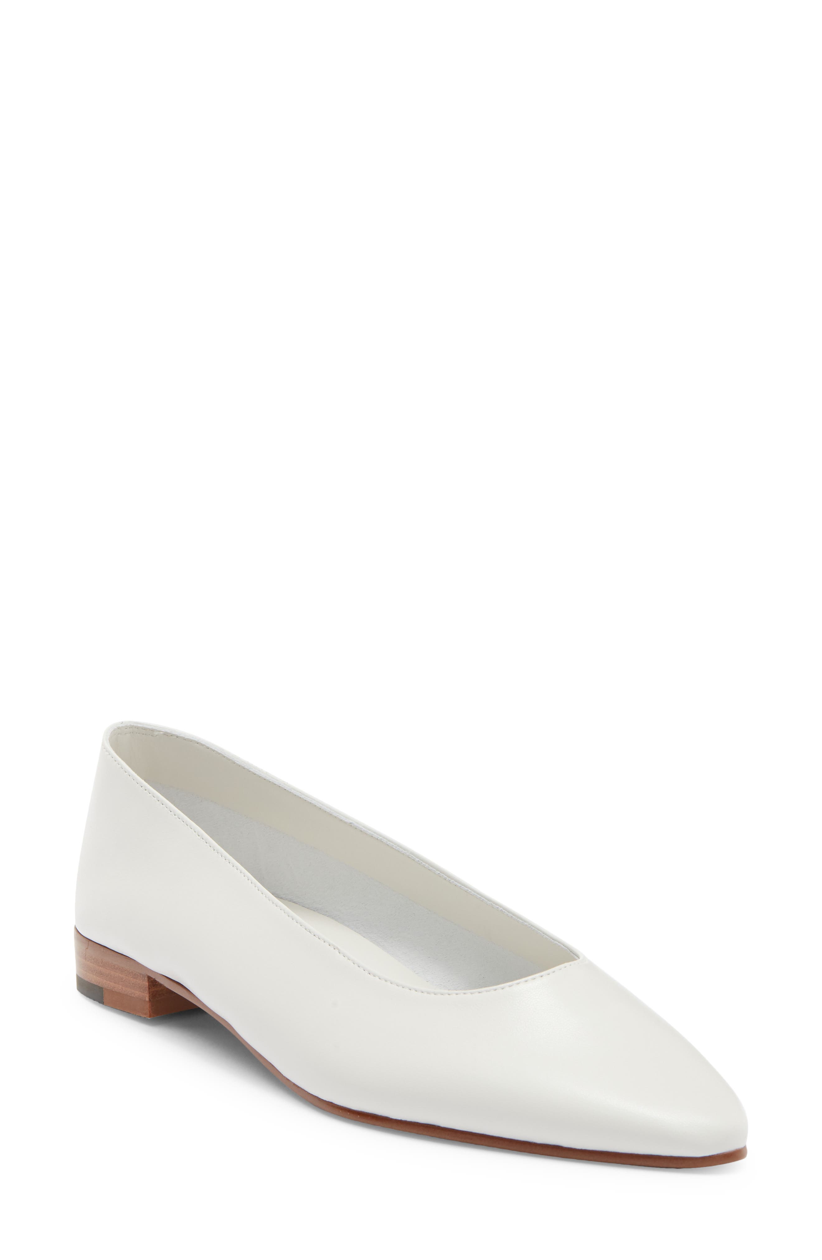Vespa Pointed Toe Flat, Main, color, IVORY TAN STACK