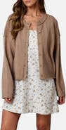 Blu Pepper Exposed Seam Relaxed Fit Cardigan