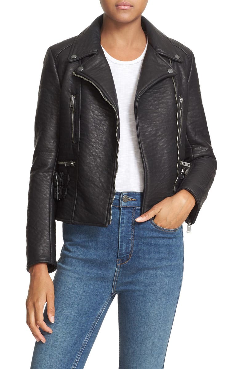 Free People 'Soho' Faux Leather Moto Jacket, Main, color, 