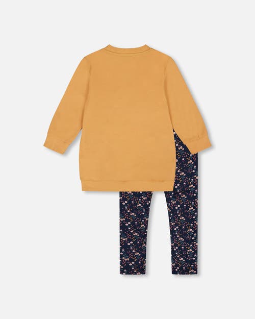 Deux Par Deux Tunic And Leggings Set In Multi