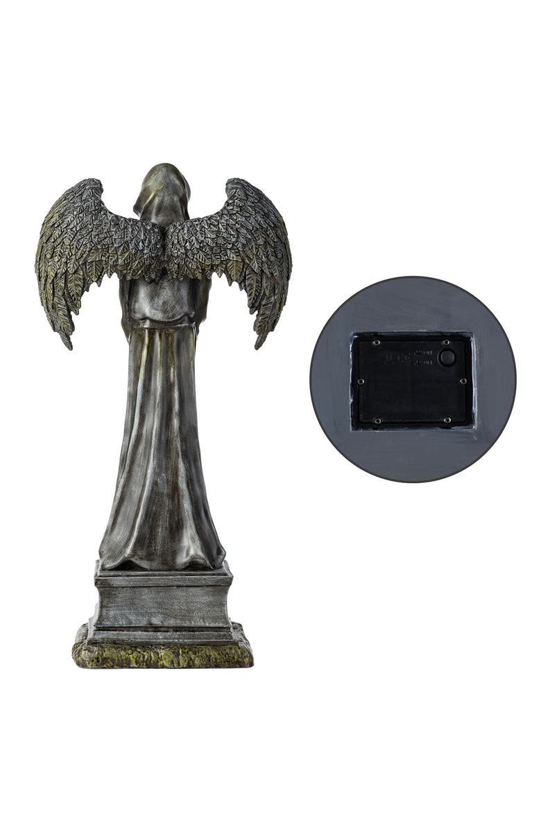Glitzhom 24"H Lighted Halloween Grim Reaper Resin Porch Decor with Timer, Alternate, color, Black