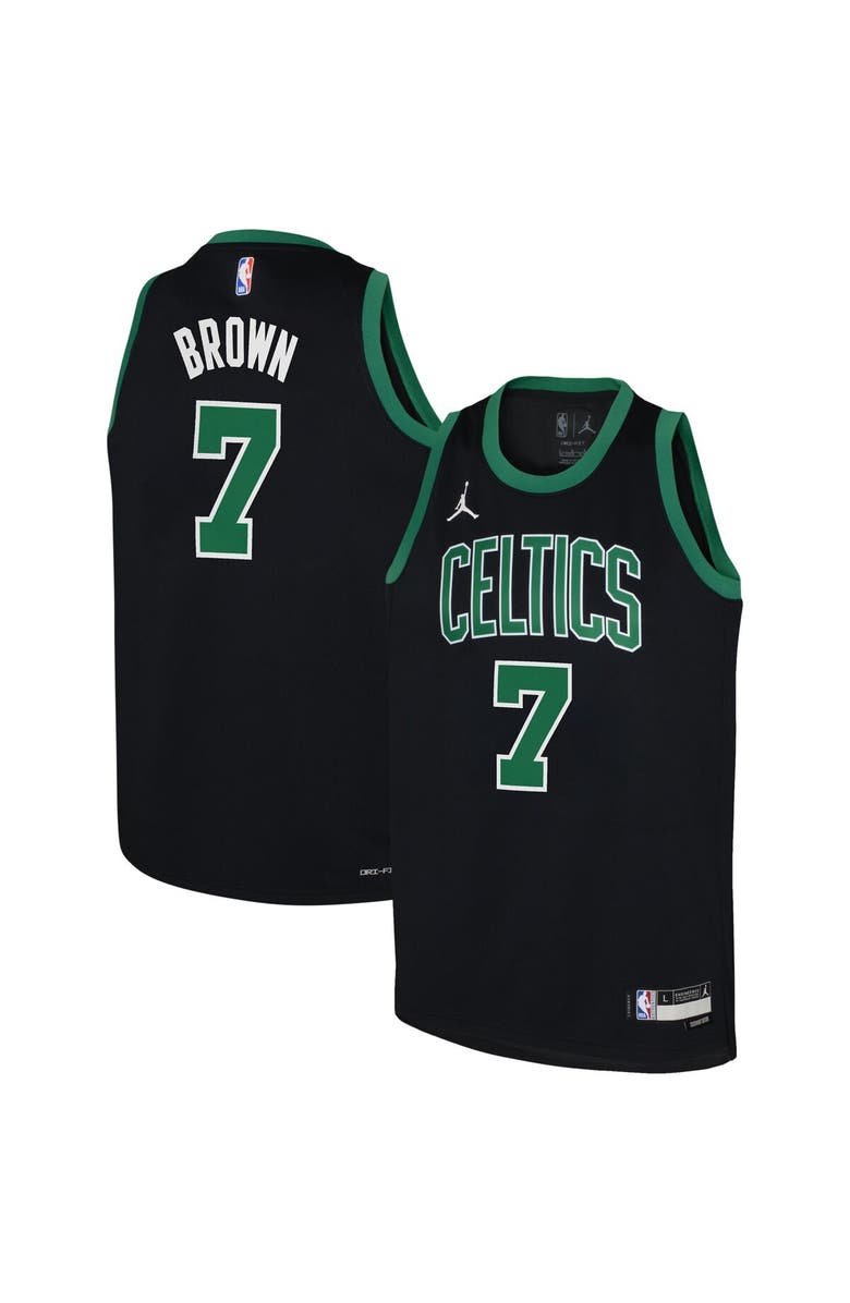 Jordan Brand Youth Jordan Brand Jaylen Brown Black Boston Celtics Swingman Jersey - Statement, Main, color, Black