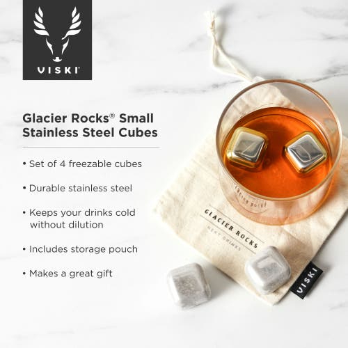 Viski Glacier Rocks Small Cubes In Silver