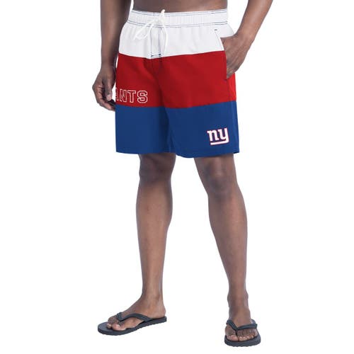 G-iii Sports By Carl Banks Royal/red New York Giants Sunrise Volley Swim Shorts