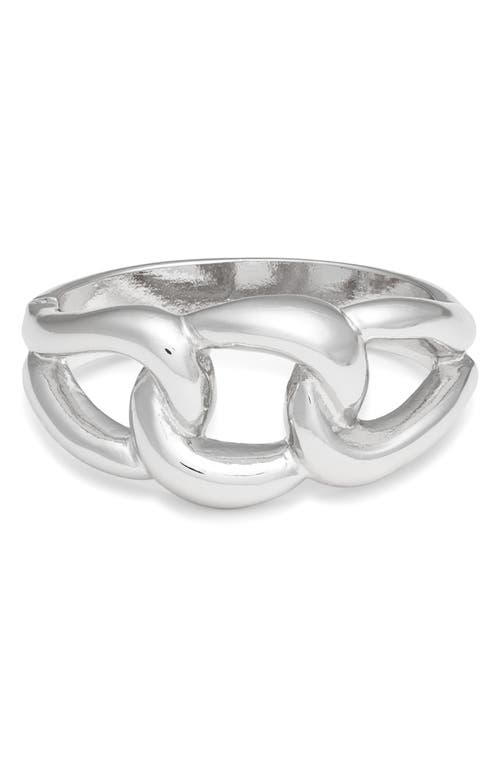 Nordstrom Inflated Chain Hinged Bracelet In Silver