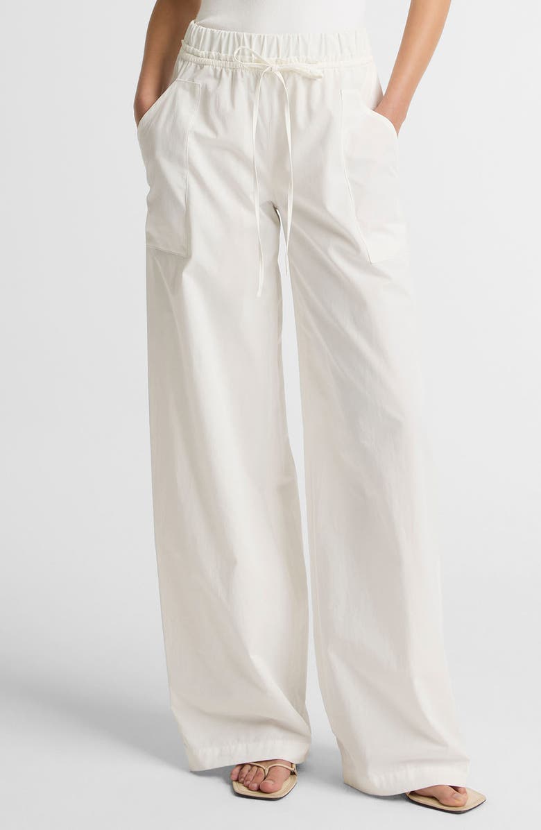 Vince Cotton Drawstring Pants, Main, color, Off White