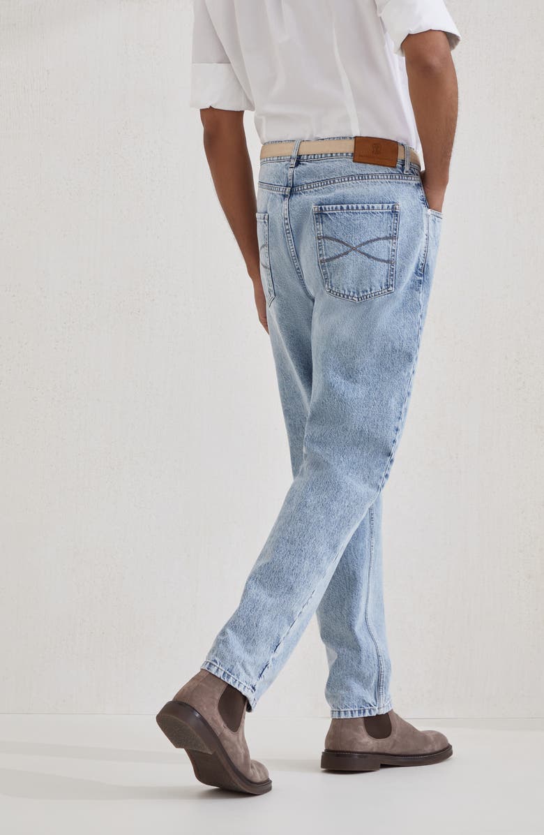 Brunello Cucinelli Iconic fit five-pocket trousers, Alternate, color, Light Blue Denim