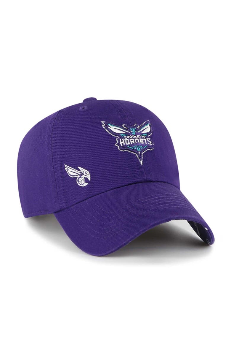 '47 Women's '47 Purple Charlotte Hornets Confetti Undervisor Clean Up Adjustable Hat, Main, color,