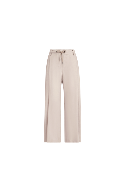Linen trousers with drawstring