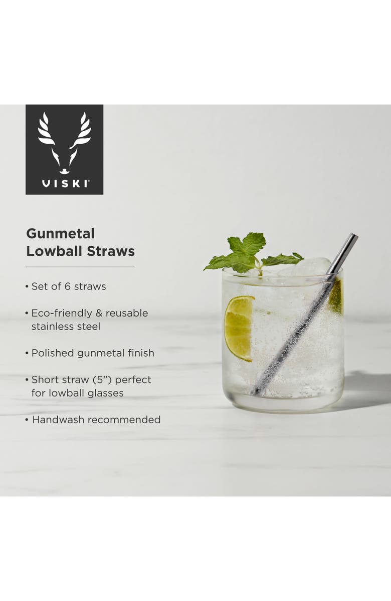 Viski Lowball Straws, Alternate, color, Warren