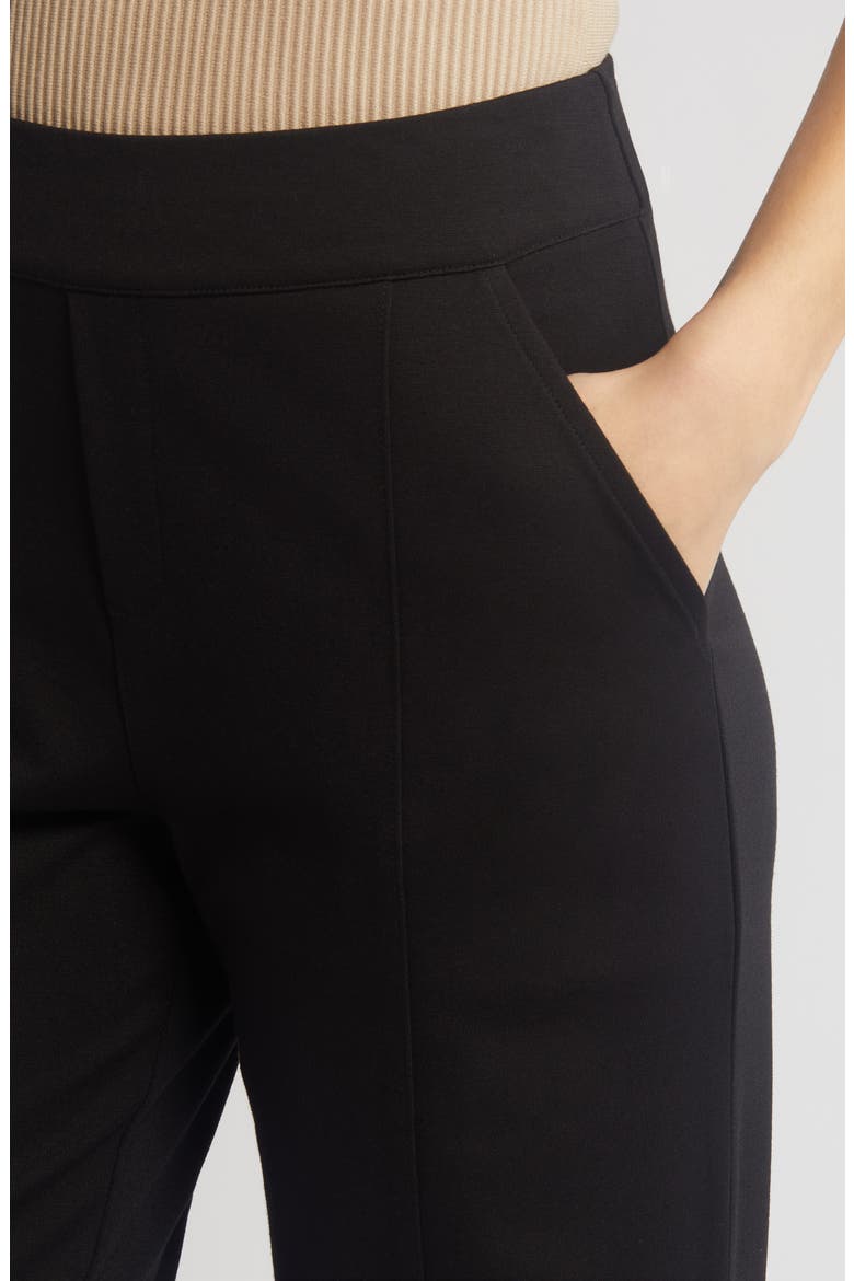 Pull-On Ponte Knit Leggings, Alternate, color, BLACK