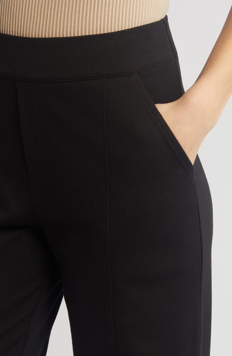 Hue Pull-On Ponte Knit Leggings, Alternate, color, Black