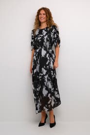 Kaffe Kalifa Chiffon Half Sleeves Maxi Dress