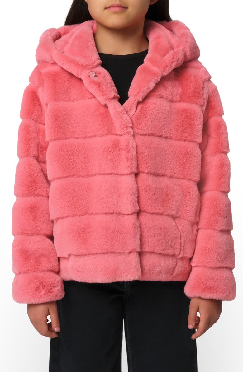 Apparis Kids' Goldy Recycled Polyester Pluche<sup>™</sup> Faux Fur Coat, Alternate, color, 