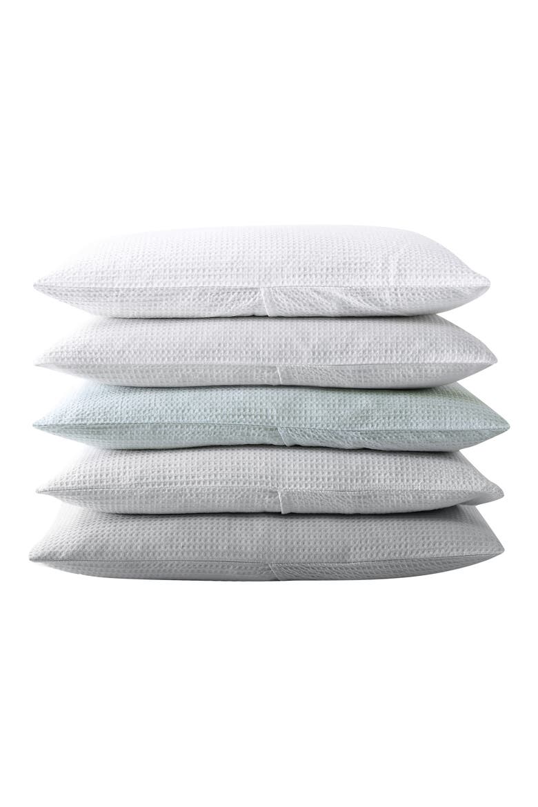 Waffle Piqué Duvet Cover & Shams Set, Alternate, color, CHALK