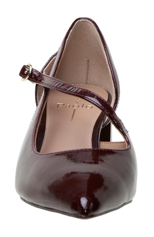 Linea Paolo Biondy Pointed Toe Half D'orsay Pump In Burgundy
