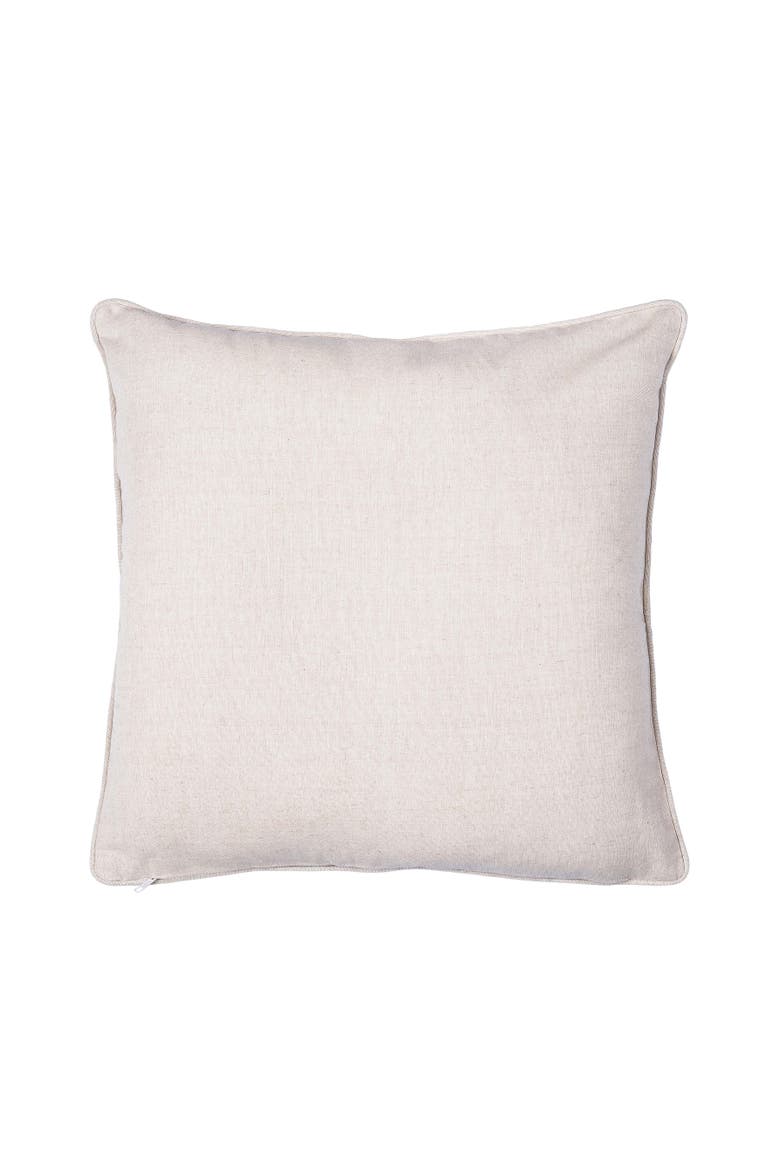 Lavender & Bee Garden Cotton Blend Handwoven Spring Accent Throw Pillow 18" x 18", Alternate, color, Beige