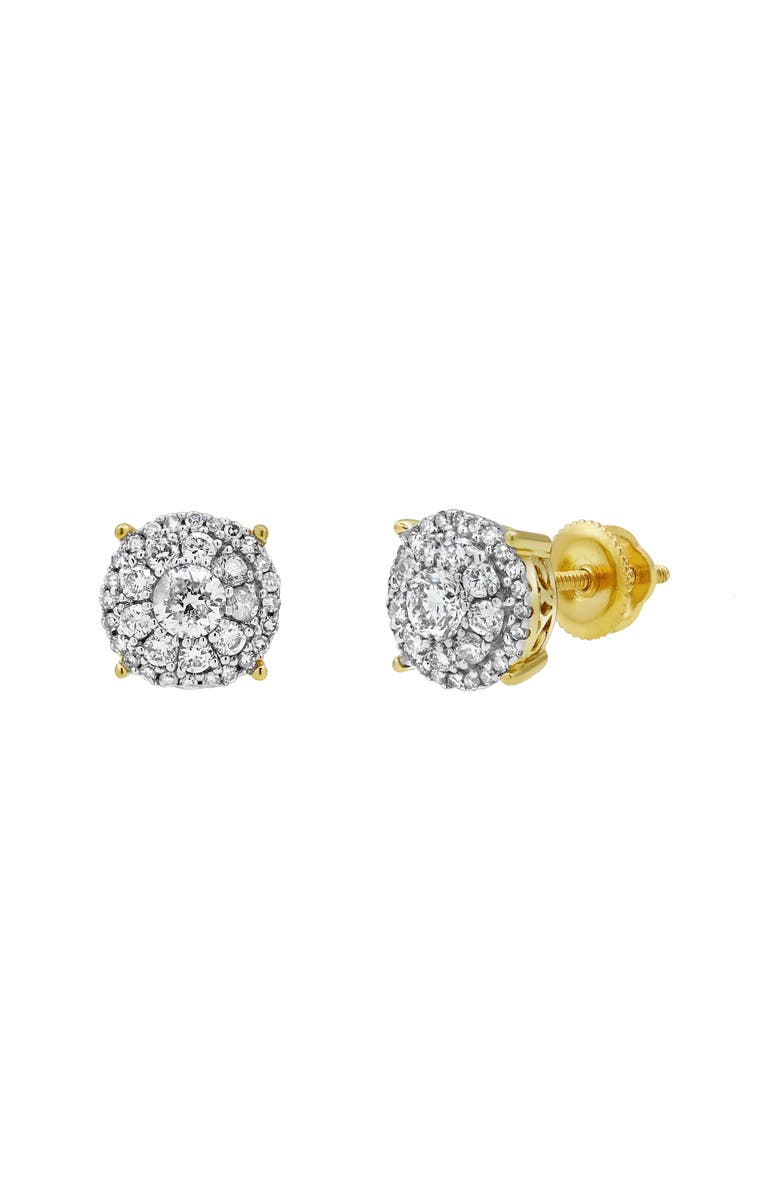 LuvMyJewelry Lotus Loop 14K Yellow Gold Diamond Stud Earrings - 0.51ct., Main, color, 14K Yellow Gold