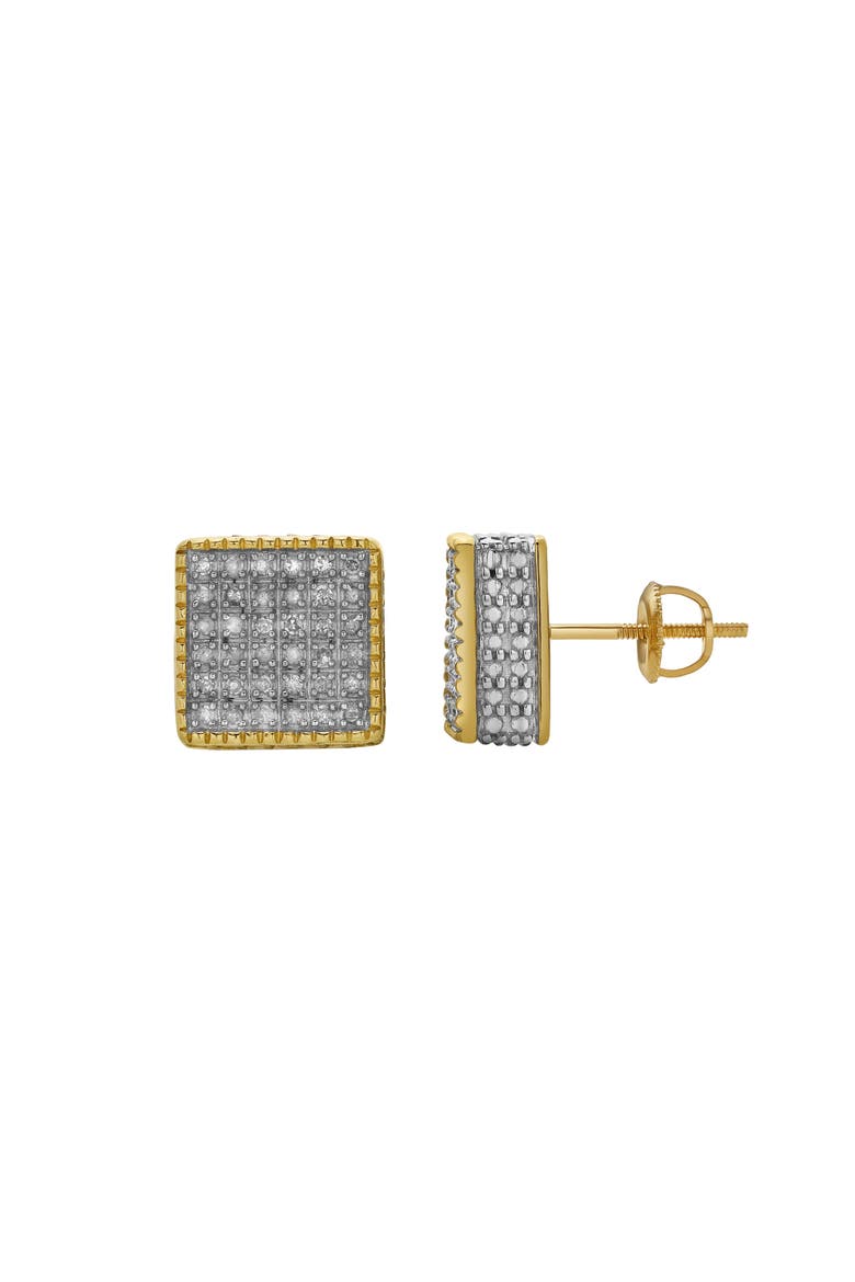 Borboleta 10K Yellow Gold Diamond Unisex Earrings - 0.31 Cts, Alternate, color, 10K Yellow Gold