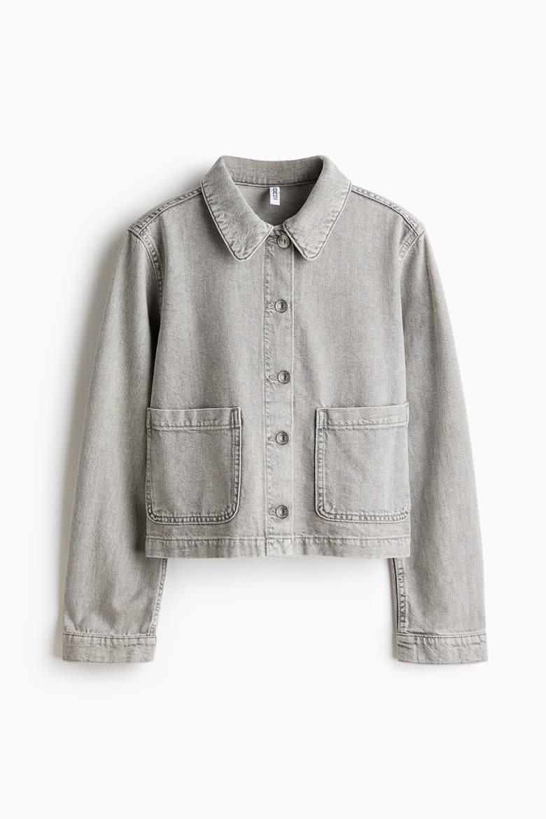 Denim Jacket, Alternate, color, Light denim gray