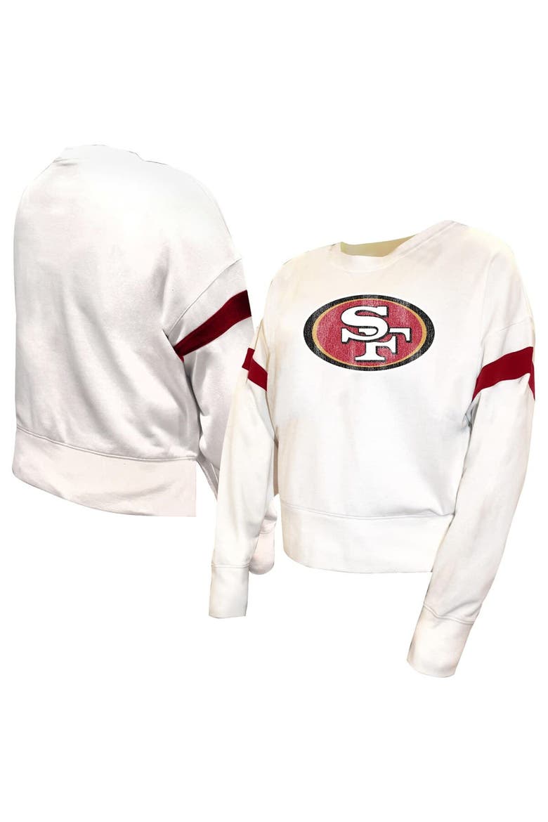Women's Fanatics  White San Francisco 49ers Plus Size Fleece Pullover Sweatshirt, Main, color, White