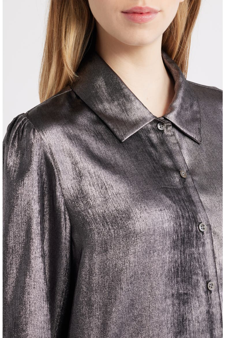 The Shiny Staple Shirt, Alternate, color, GUNMETAL