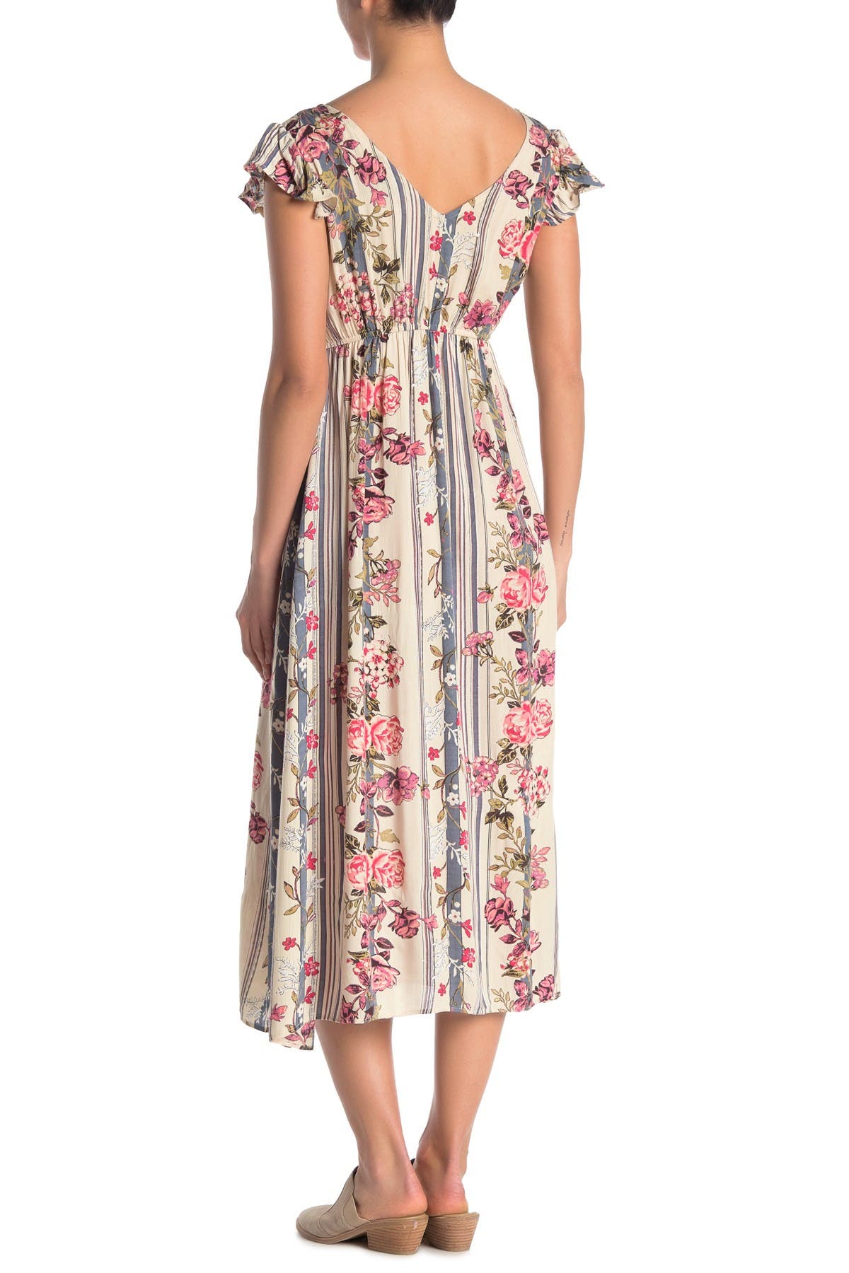 Angie Floral Front Twist Maxi Dress (Women) | Nordstromrack