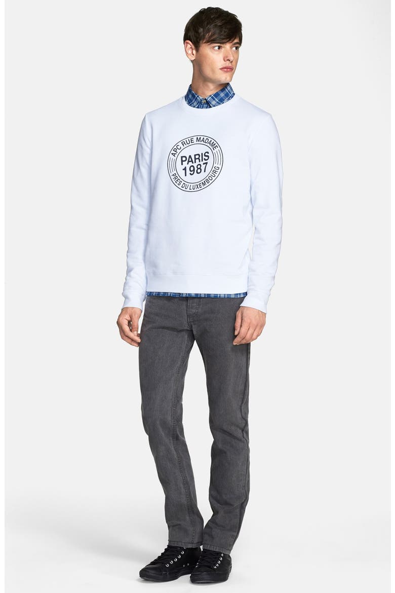 'Paris 87' Graphic Sweatshirt, Alternate, color, WHITE