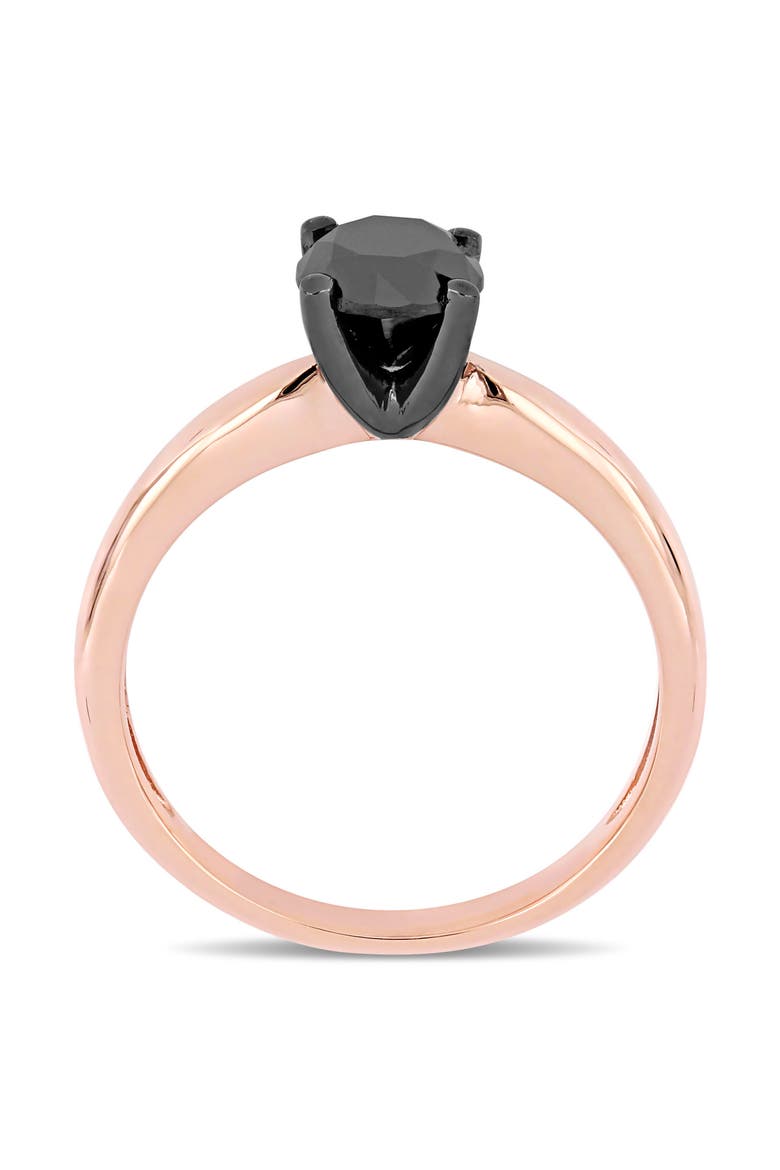 1 CTW Black Diamond Solitaire Ring 14k, Alternate, color, Diamond