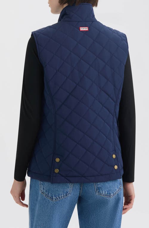 Hunter Diamond Quilted Vest In Blue