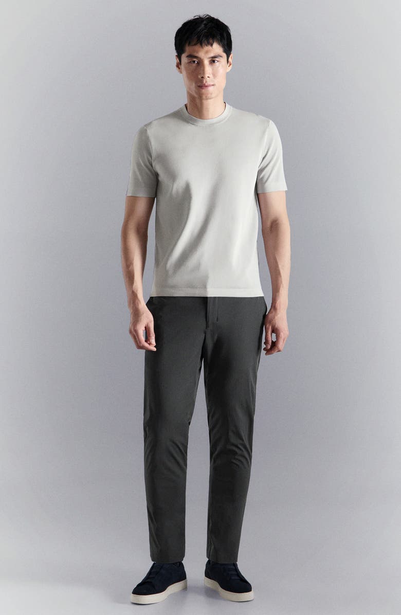 MANGO Comfort Stretch Jersey T-Shirt, Alternate, color, Ice Grey