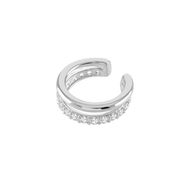 Lucy Quartermaine Melody Double Ear Cuff with White Topaz