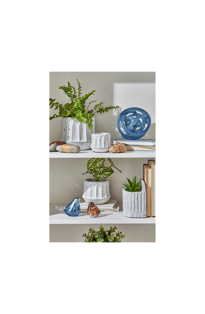 tag Art Glass Songbird Figurine Small Decorative Bird Decor, Alternate, color, Brown