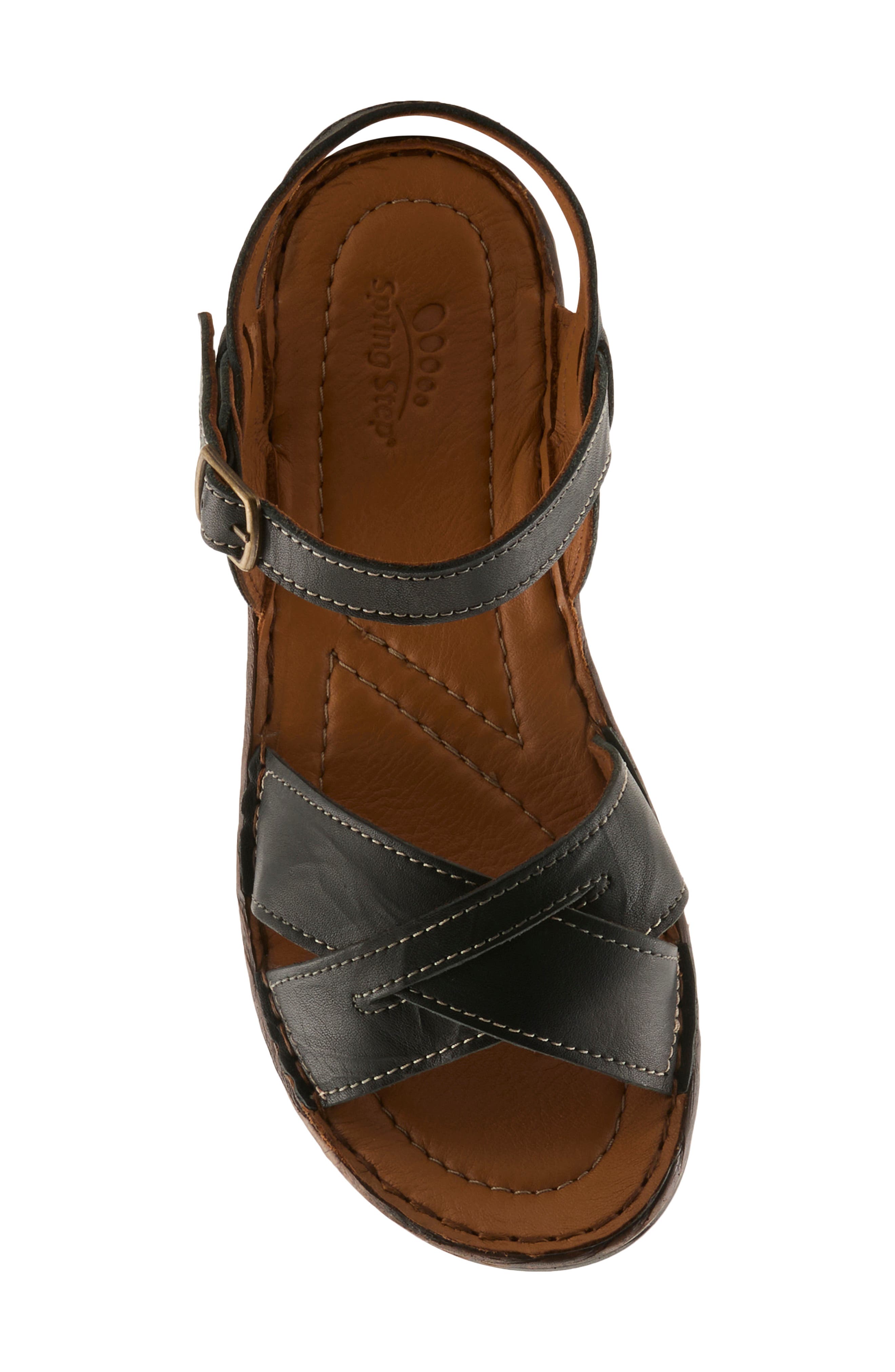 Spring Step Amareza Ankle Strap Sandal, Alternate, color, Black