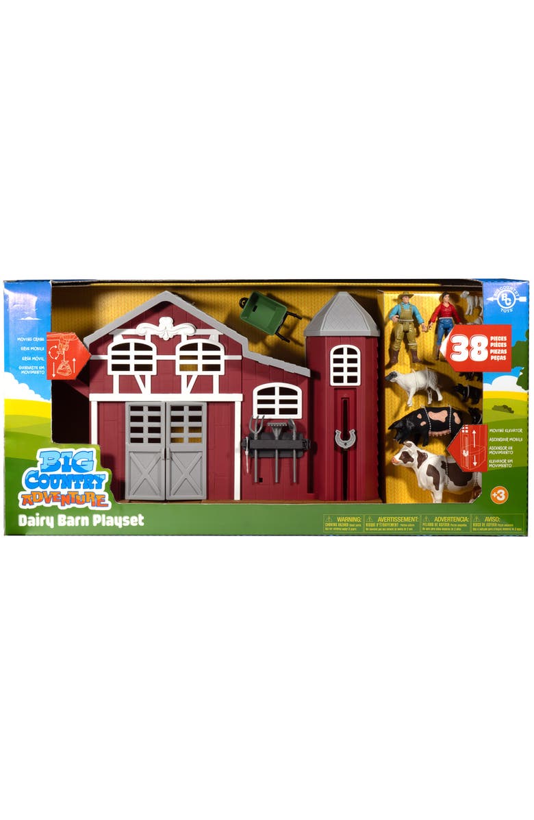 Big Country Toys Dairy Barn Adventure, 38 piece Farm Playset, Animal Toys, Kids 3+, Alternate, color, Multicolored