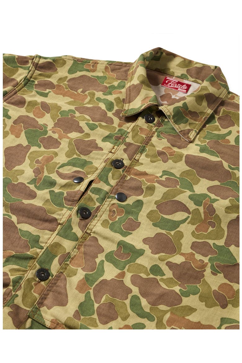 Frog Cotton Camouflage Overshirt, Alternate, color, GREEN