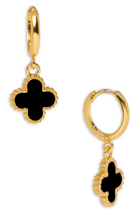 Clover Charm Huggie Earrings