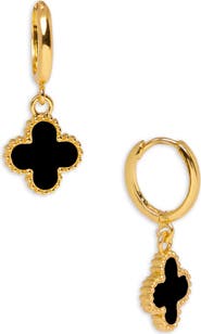 SAACHI Clover Charm Huggie Earrings