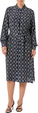 Marina Rinaldi Fatuo Long Sleeve Shirtdress