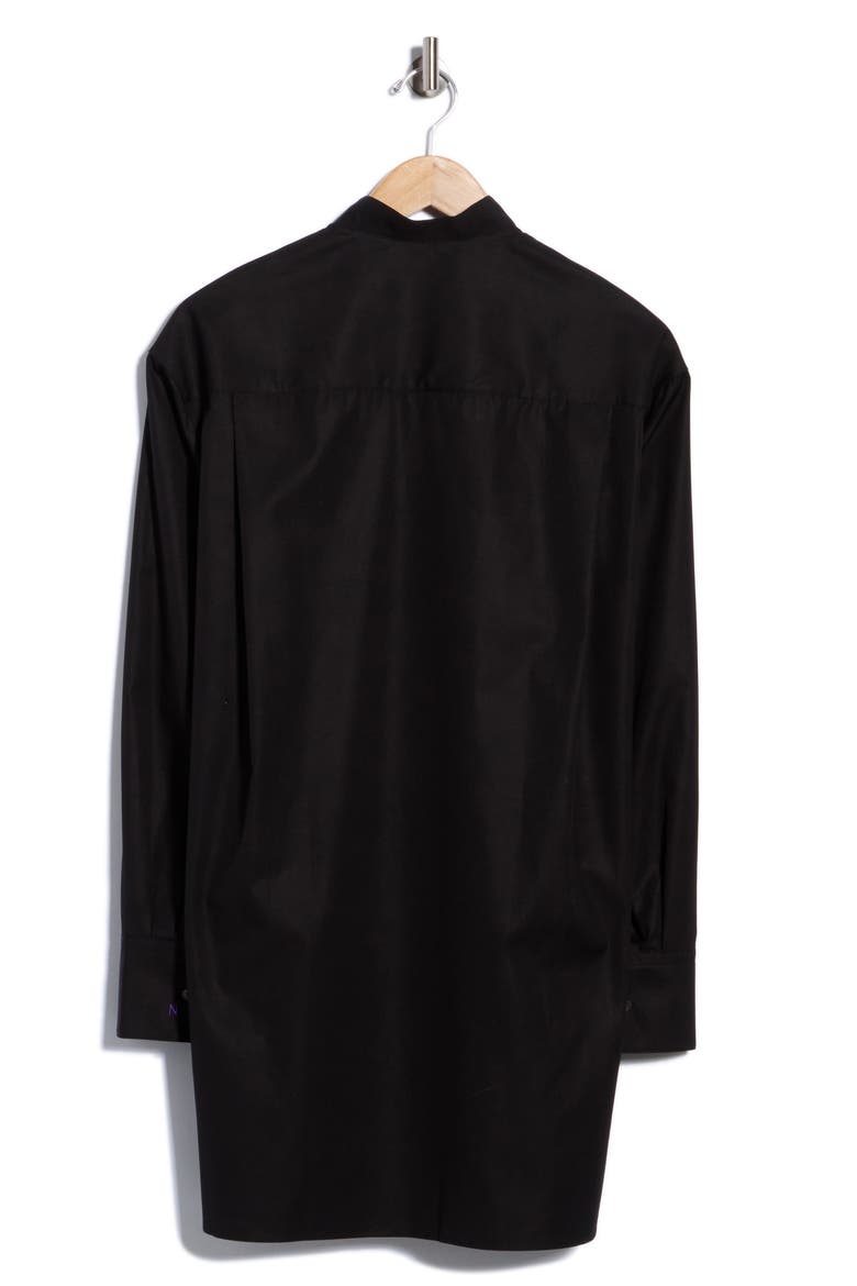 Boltera Longline Cotton Shirt, Alternate, color, BLACK