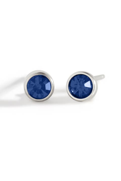 Birthstone Bezel Studs