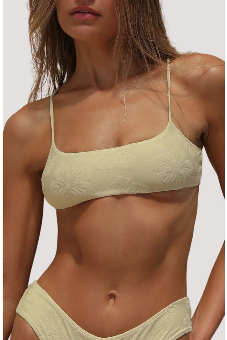 Sonny Floral Swim Top, Main, color, HORCHATA HIBISCUS TOWELLING