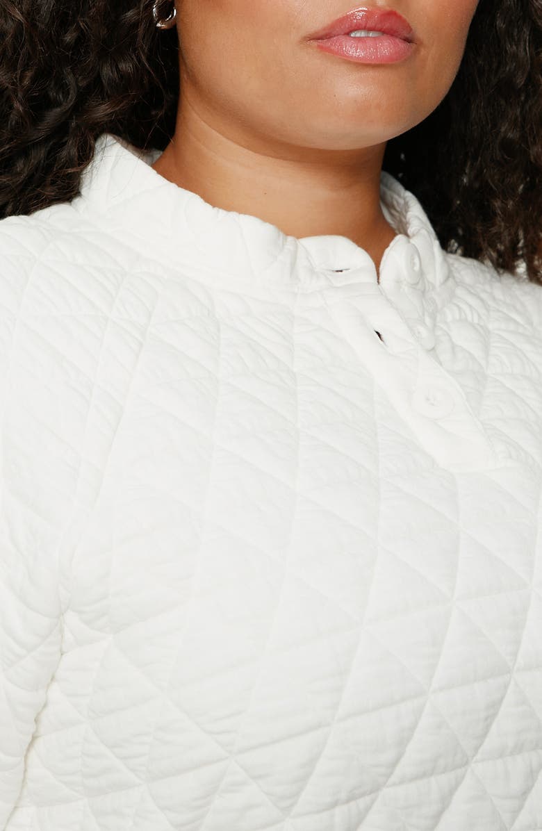 Sanctuary Quilted Popover Top, Alternate, color, Chalk White