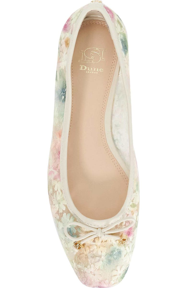 Dune London Hennie Flat, Alternate, color, Ivory Multi