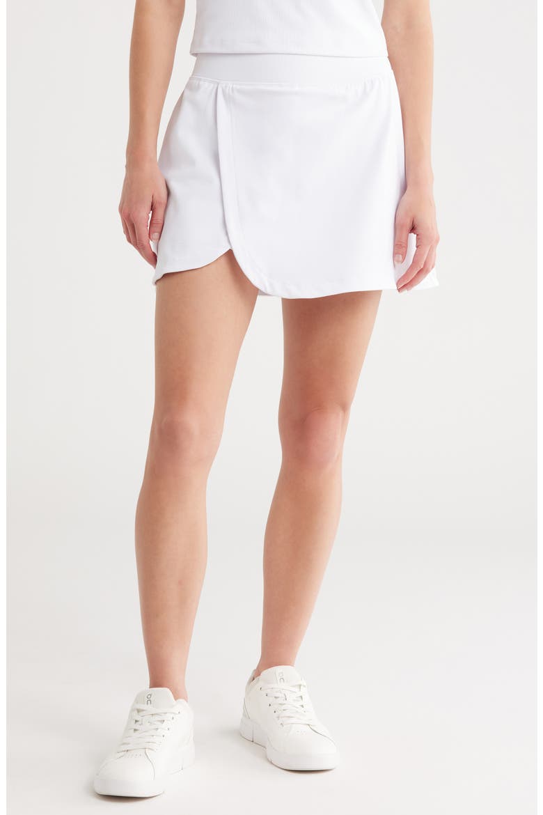 Wonderlink Tulip Hem Skort, Main, color, WHITE