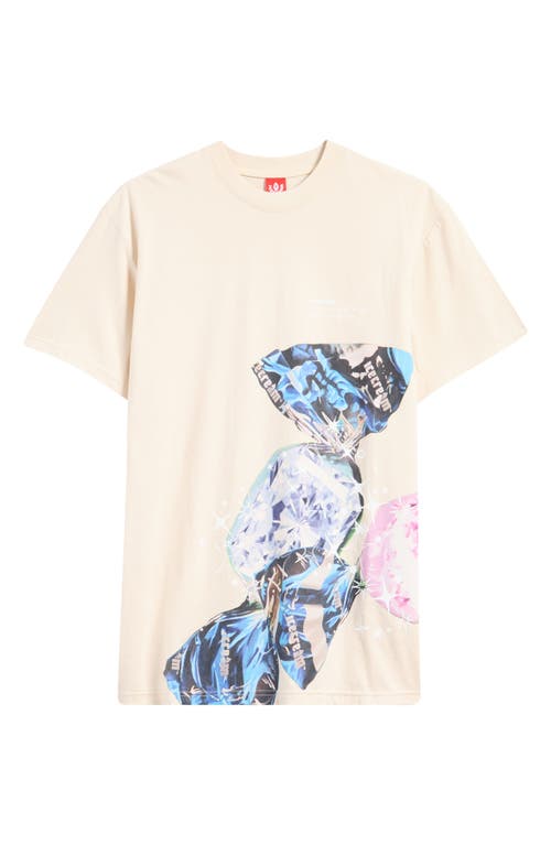Icecream Candy Drop Oversize Graphic T-shirt In Neutral