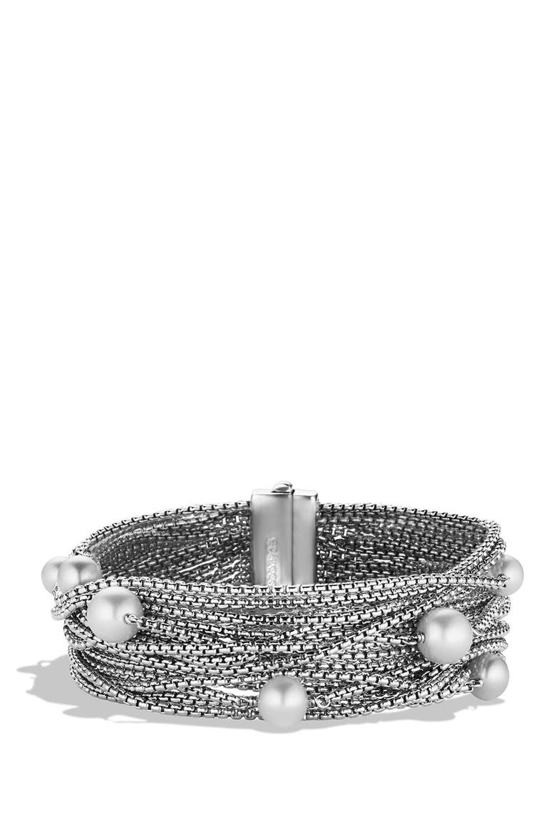 Sixteen-Row Chain Bracelet with Pearls, Main, color, PEARL