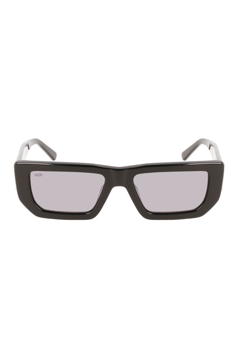 51mm Rectangle Sunglasses, Main, color, BLACK