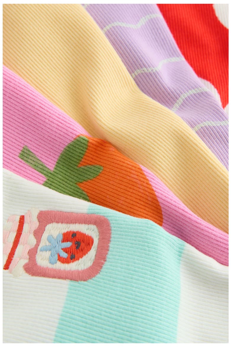 Rib Assorted 5-Pack Cotton T-Shirts, Alternate, color, PINK